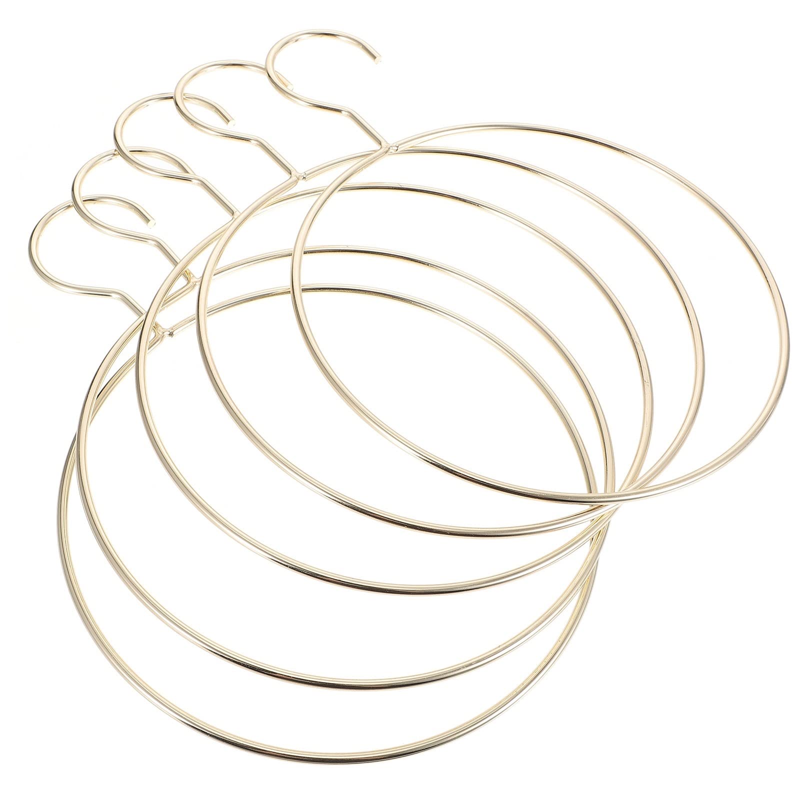 JINGYAN Standard Hangers Hanger Scarf Rack Clothes Hangers Belt Ring Hanging Metal Wardrobe Round Closet Tie Holder Hook Hooks Towel Organizer Loop