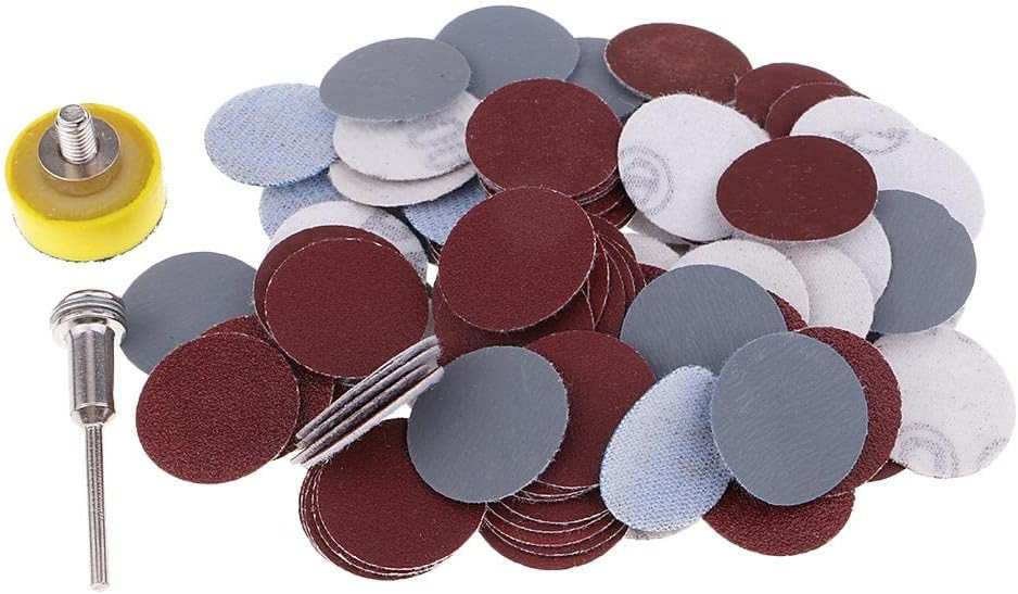 Bnf®100 Pieces 100-3000 Mixed Grit Sander Disc Sand Paper with Polish Pad Rod|Crafts | Home Arts & Crafts |100 Pieces Sanding Paper