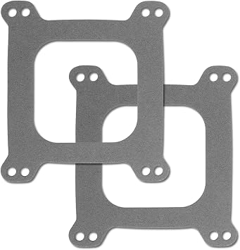 2PCS Carburetor Gasket with 1/16" Thickness,Square Open Carburetor Gasket Kit for Square Bore 4-Chambers Carburetors,Professional Carburetors Gaskets Compatible with Carter,Demon