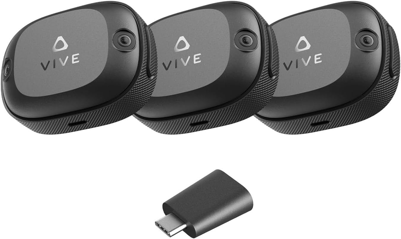 VIVE Ultimate Tracker 3 Pack + Dongle – Full-Body Tracking for VR