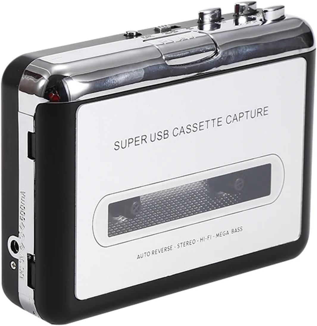 Cassette Players USB Cassette Converter Tape to MP3/WAV Digital Audio Music Player Rechargable Recorders & Players coverters