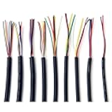 Pangyoo Electrical Wire UL2464 Audio Signal Copper Wire, Electronic PVC Sheathed 28 AWG 16 AWG Wire Cable, Soft 2 Cores 10 Cores 2 Meters (Color : 28AWG Black, Size : 5Cores)