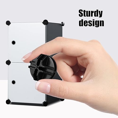 Miniatura 2 de SEWACC 30 conectores de plástico de cubo de alambre para estantes de almacenamiento de cubos y organizador modular para armario cierres de