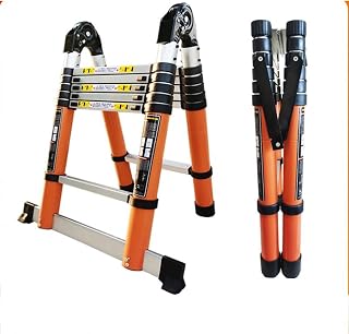 TAYGUM Telescoping Ladder Thickened Aluminum Alloy Telescopic Ladder Multifunctional Herringbone Ladder Portable Household Folding Engineering Ladder (Color : 2)