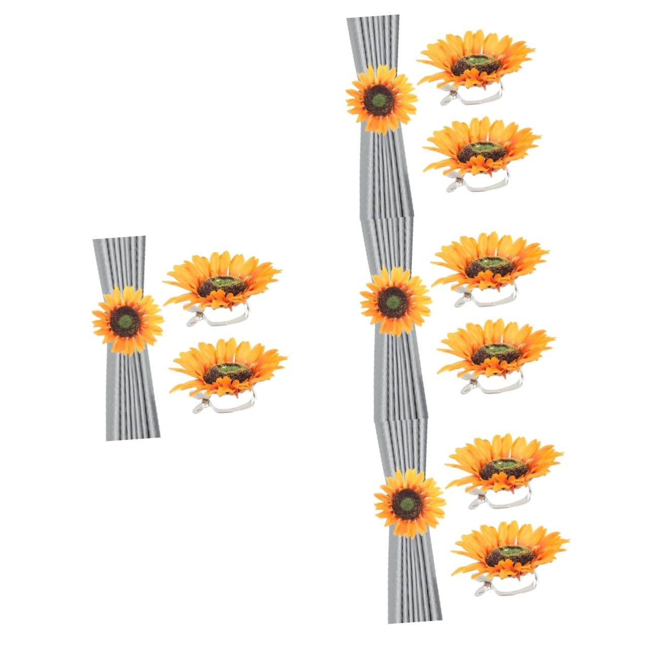 8stücke Sonnenblumen Vorhanghalterungen Dekorative Clips Für Gardinen Einfach Zu Verwenden Ohne Bohren Lösung Für Fensterdekoration