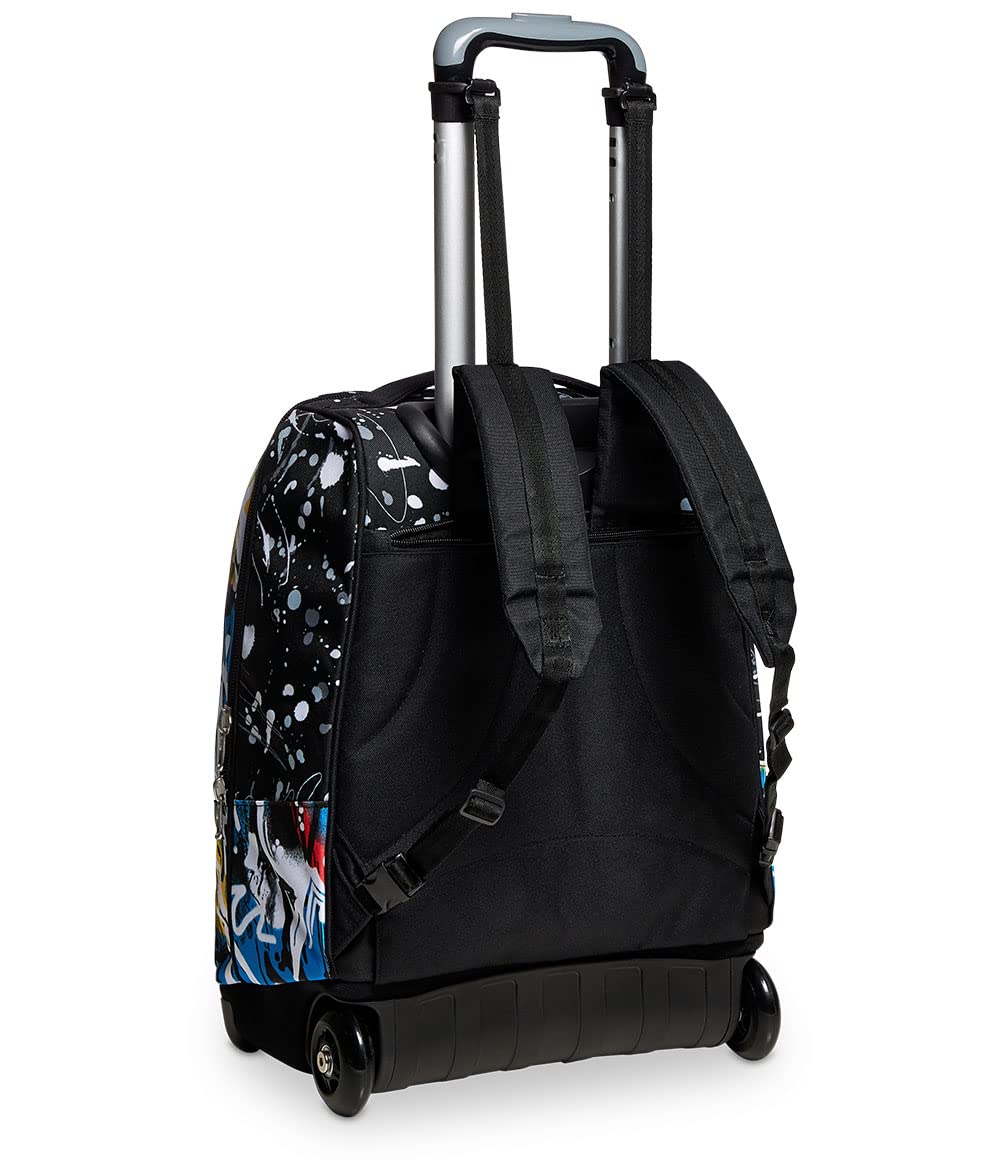 Seven Zaino Trolley, Scuola Elementare, Doppio Uso, Doppio Scomparto, Spallacci a Scomparsa, Bambino, Navy Bush, multicolore