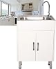 Kitchen Cabinet 2 Doors Complete with Sink Stainless Steel Sink 1 Basin Kitchen Sink with Base Cabinet Sink Kitchen Sink with Fitting Sink Cabinet Sink Cabinet for Outdoor and Indoor Use