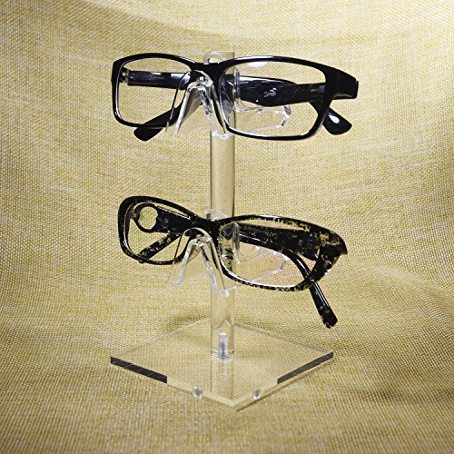 Mooca 2 Piece Set Acrylic Eyeglasses Frame Riser Display Stand Sunglasses Rack Sunglasses Rack Holder Acrylic Eyewear Display (2 Frames For Each Holder) #TOP2
