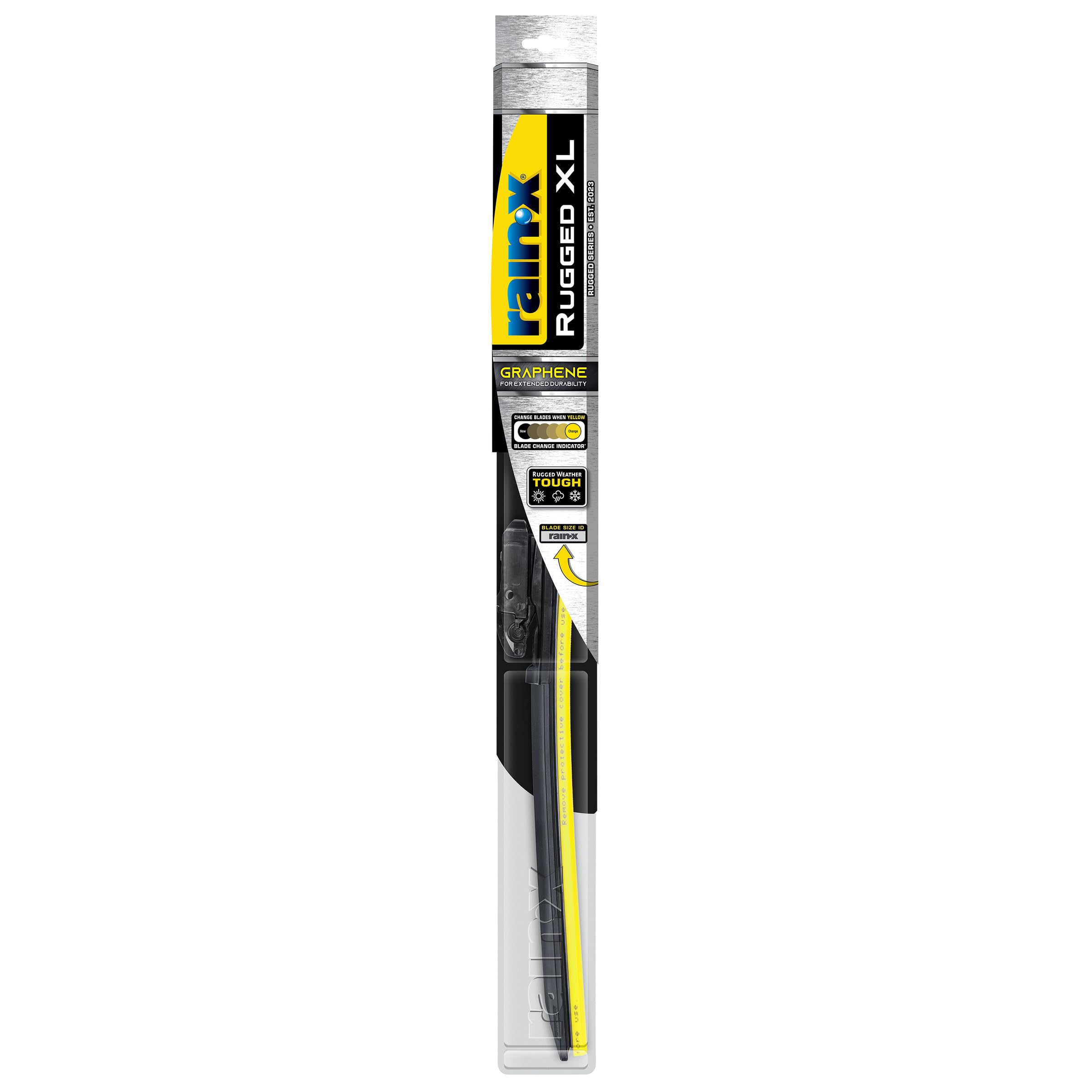 rain-x 870422 rugged xl wiper blade 22", windshield wipers replacement, quiet & durable beam design, all weather performance & easy universal install, blade wear indicator (pack of 1)