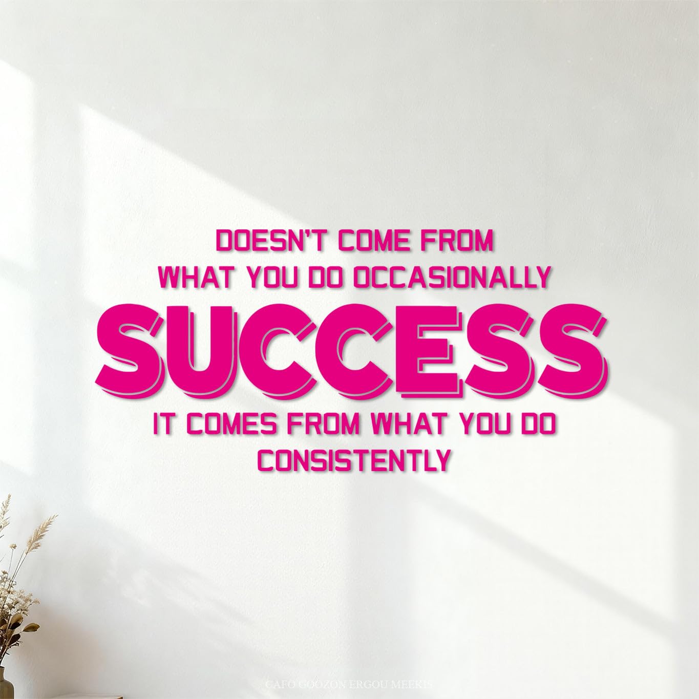 Lettering Decals Success Inspirational Quotes School Inspirational Quotes 40.8x86.4cm Store Decoration Rosered
