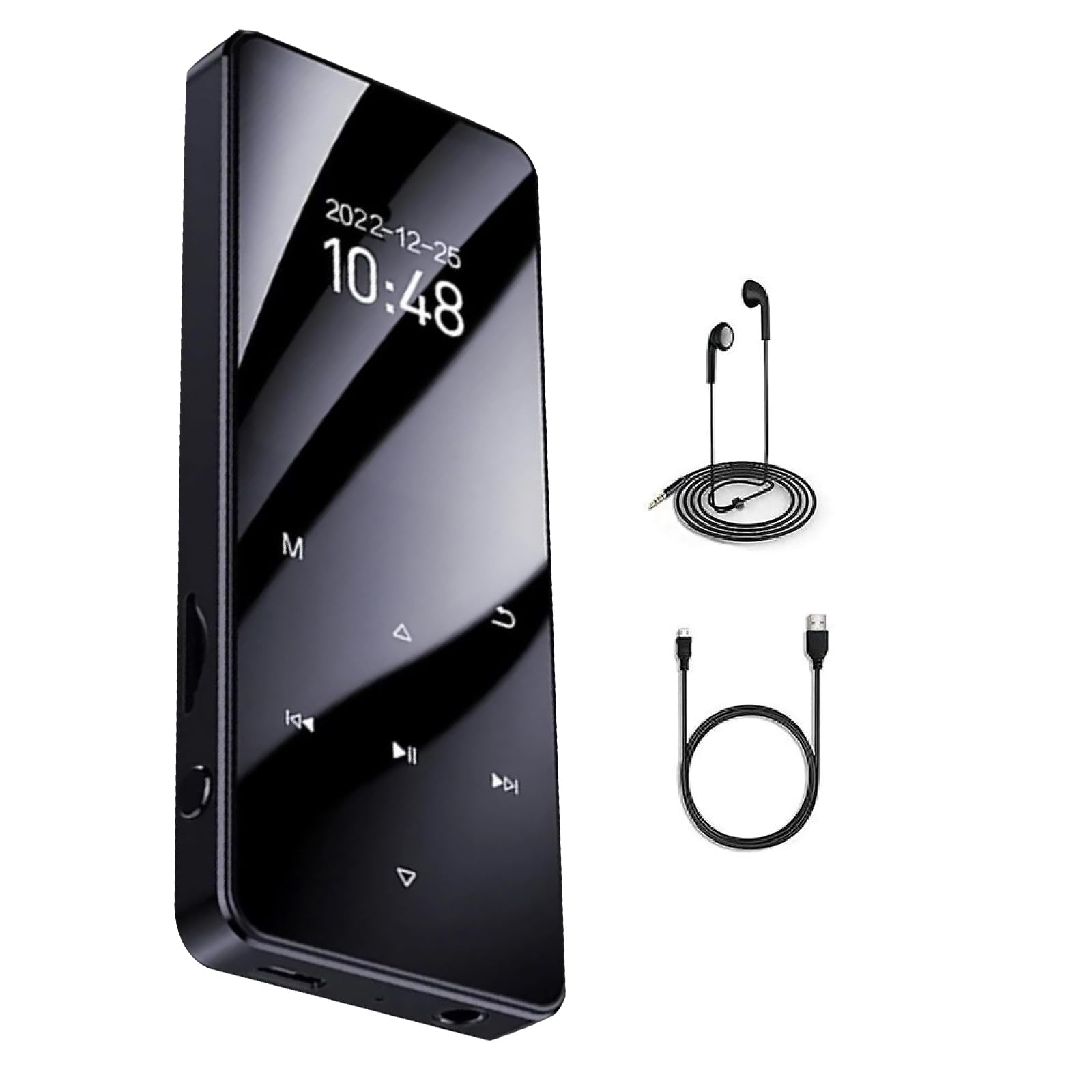 HiFi MP3 Music Player with 1.8 Inch Touch Screen 6D Sound Effects Support 128GB PCM Micro SD Recorder