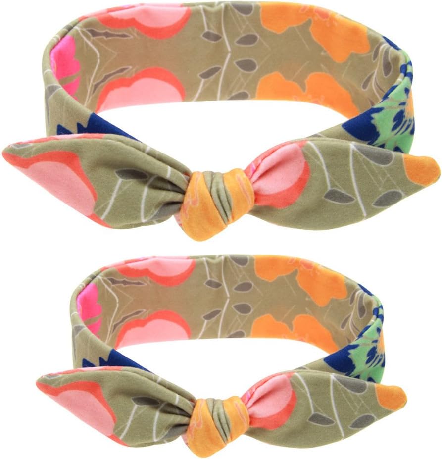 DHnewsun Beautiful Rabbit Ear Headband Highest Quality Mother and Baby Headbands(Light brown)
