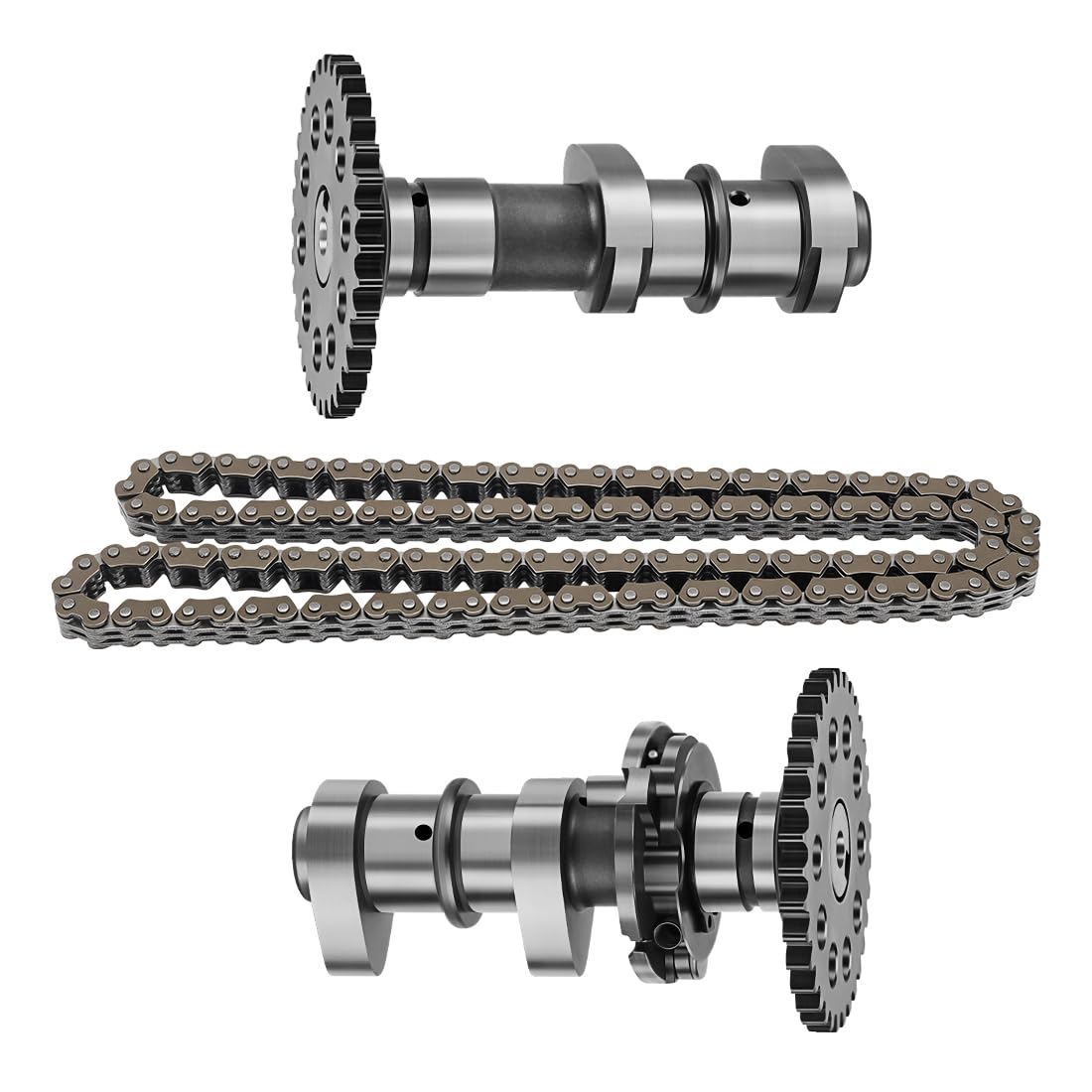 Árbol de Levas de Admisión y Escape con Cadena de Distribución para Suzuki QuadSport 400 Z LT-Z400 2003-2014, para Ka-wasaki KFX 400 2003-2006 12710-33H00 12720-33H00 12760-29F01