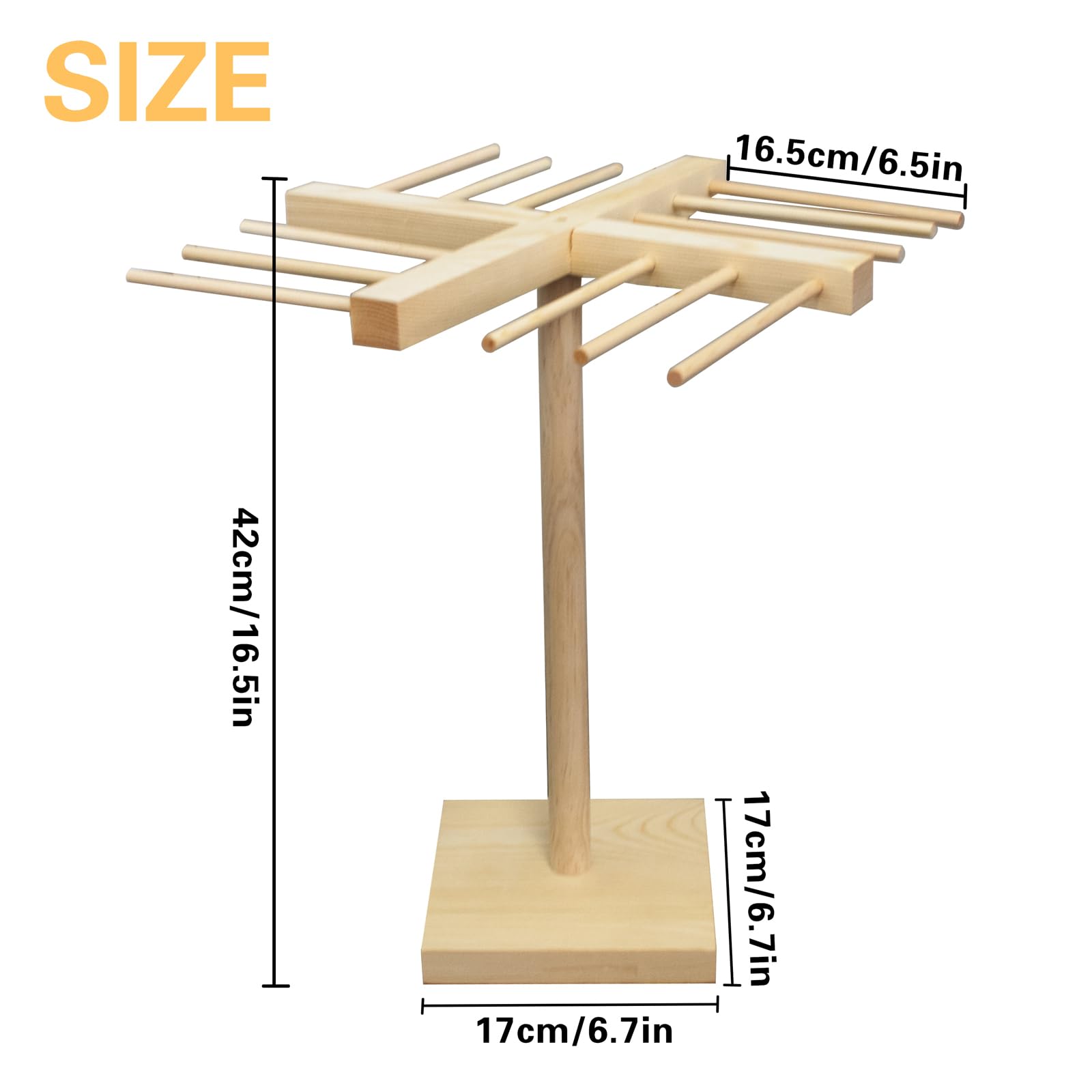 Secador de Pasta en Madera Soporte para Secado de Pasta Estante de Fideos Noodle Rack Estante de Secado de Pasta para Fideos Hechos a Mano Espaguetis Ramen