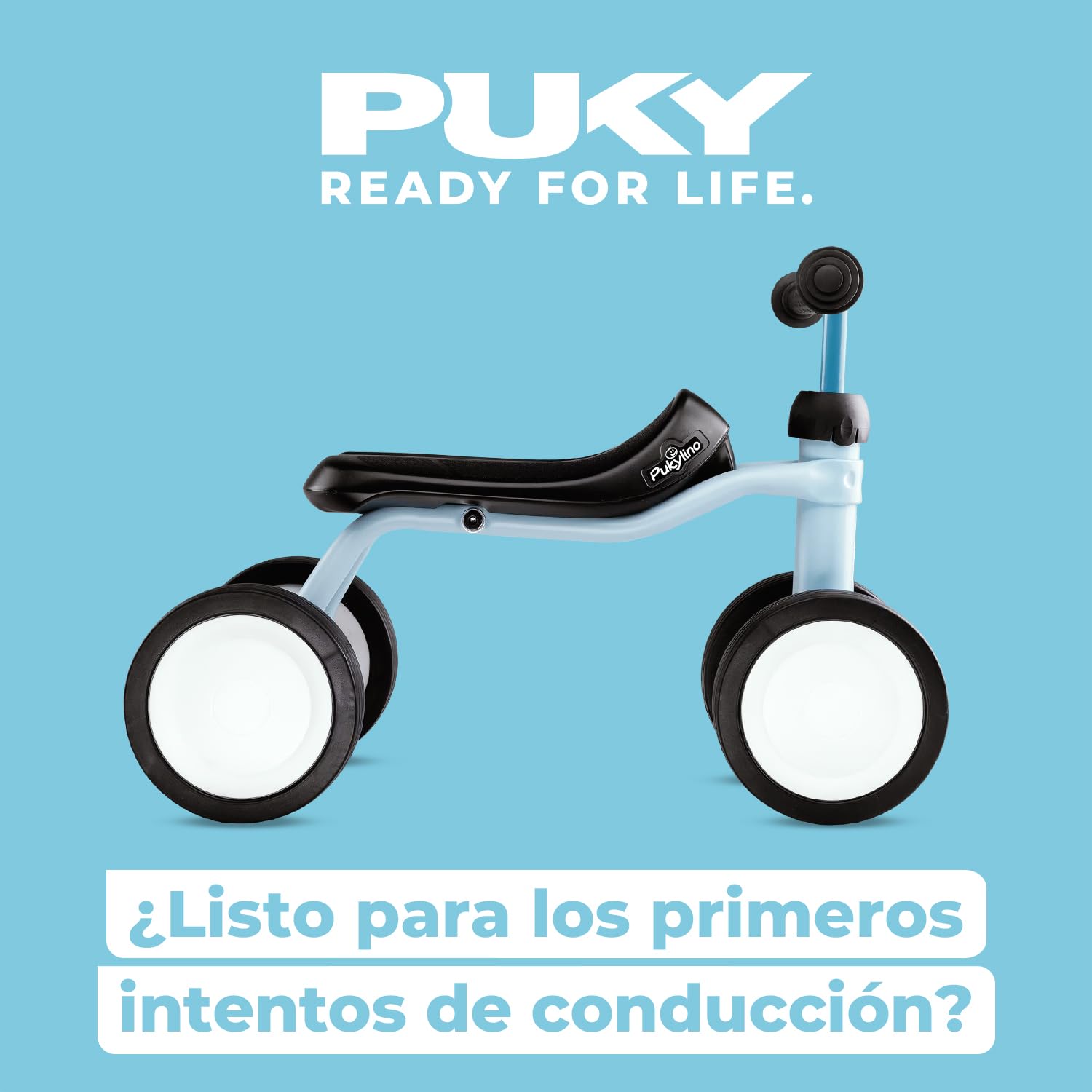 PUKY PUKYLINO Azul | Juguetes niños 1 año | Vehículo Interior bebés | Andador correpasillos | Juguete ergonómico con empuñaduras Seguridad | Recubrimiento Resistente | Ruedas silenciosas Float