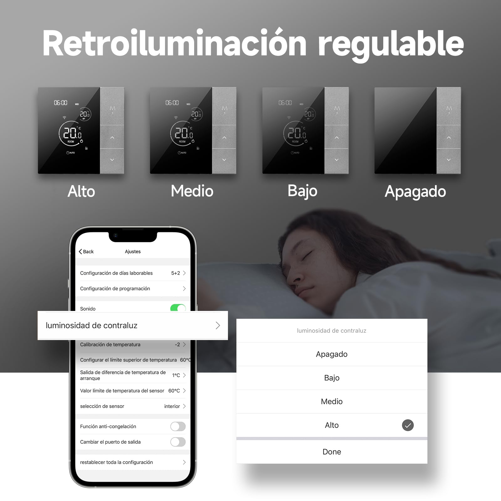 Termostato WiFi para Calentar Agua Tuya,Termostatos Digitales Programables Inteligentes de Panel Táctil de Pantalla Grande para Calefacción por Suelo Radiante Compatible con Alexa,Google 3A TGP508