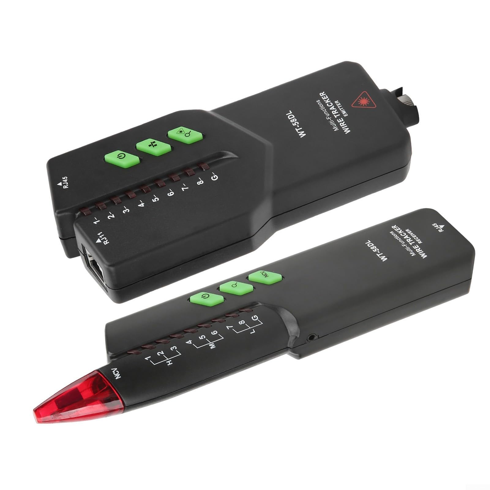 Tester per cavi di rete RJ45 RJ11 WT58DL con rilevamento di CA di funzione di traccia per manutenzione della rete