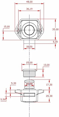 Miniatura 2 de Cerradura de botón con cerradura de leva de armario, 6 piezas, botón de cierre, cerradura de botón emergente, cerradura para gabinete, caravana,