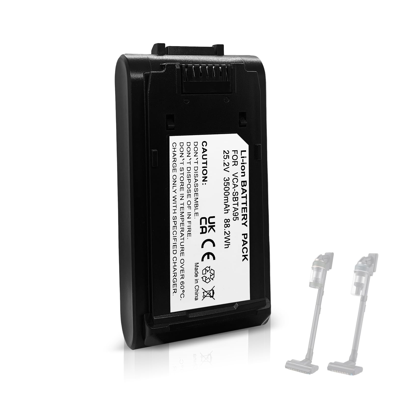 Battery for Samsung Jet Bespoke Plus,Jet 85,Jet 95 Samsung Wireless Vacuum Cleaner,Replacement for Battery Model VCA-SBTA95, VCA-SBTA95/VT. Compatible with VS20C95E4TB/WD, VS20C95D4TK/WD, VS20C95D2TK