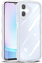 [2025 Advance Release] YXHH New Arrival Galaxy A25 5G Case Clear Wave Stylish TPU Korean Cute Smartphone Case Popular Simple Anti-Slip Thin Lightweight Shockproof Anti-Fingerprint Lens Protection with