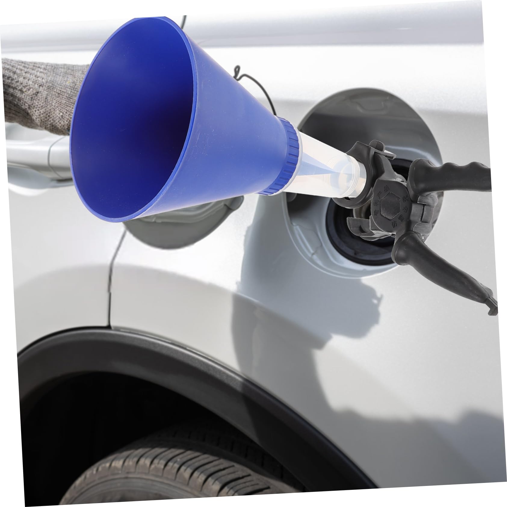 GLEAVI 2pezzi Imbuto Per Carburante e Olio Design Bocca Larga Per Auto e Resistente e Versatile Strumento Di Rifornimento Per Fluidi Con Rete Filtrante
