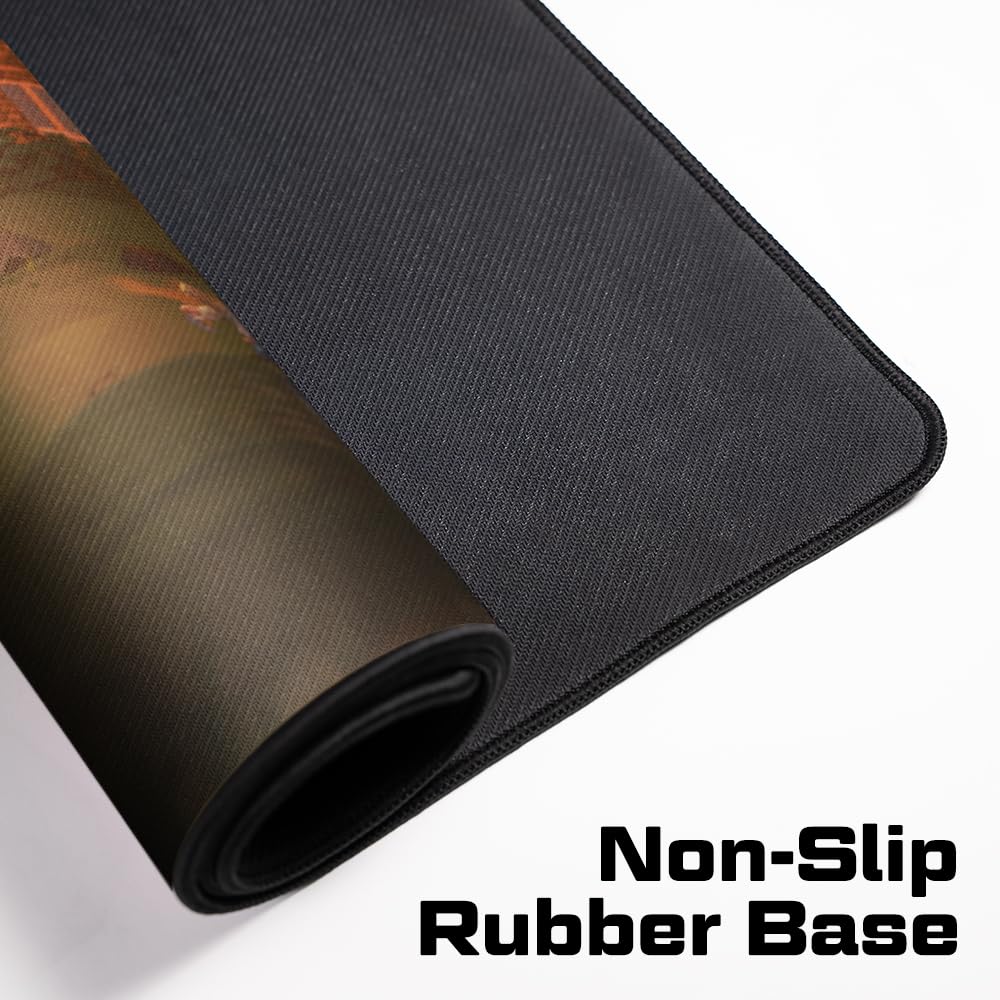 STARFORGE Just Chillin' - Alfombrilla de escritorio para juegos de Old School RuneScape - Alfombrilla grande extendida para mouse y teclado, goma antideslizante impresa/neopreno con bordes cosidos