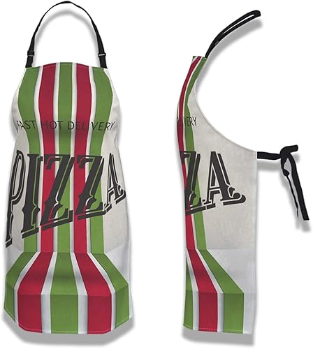 Miniatura 6 de Lindo delantal de cocina para hombres, delantales de pizza retro para mujeres, para cocina, restaurante, barbacoa, pintura, manualidades,