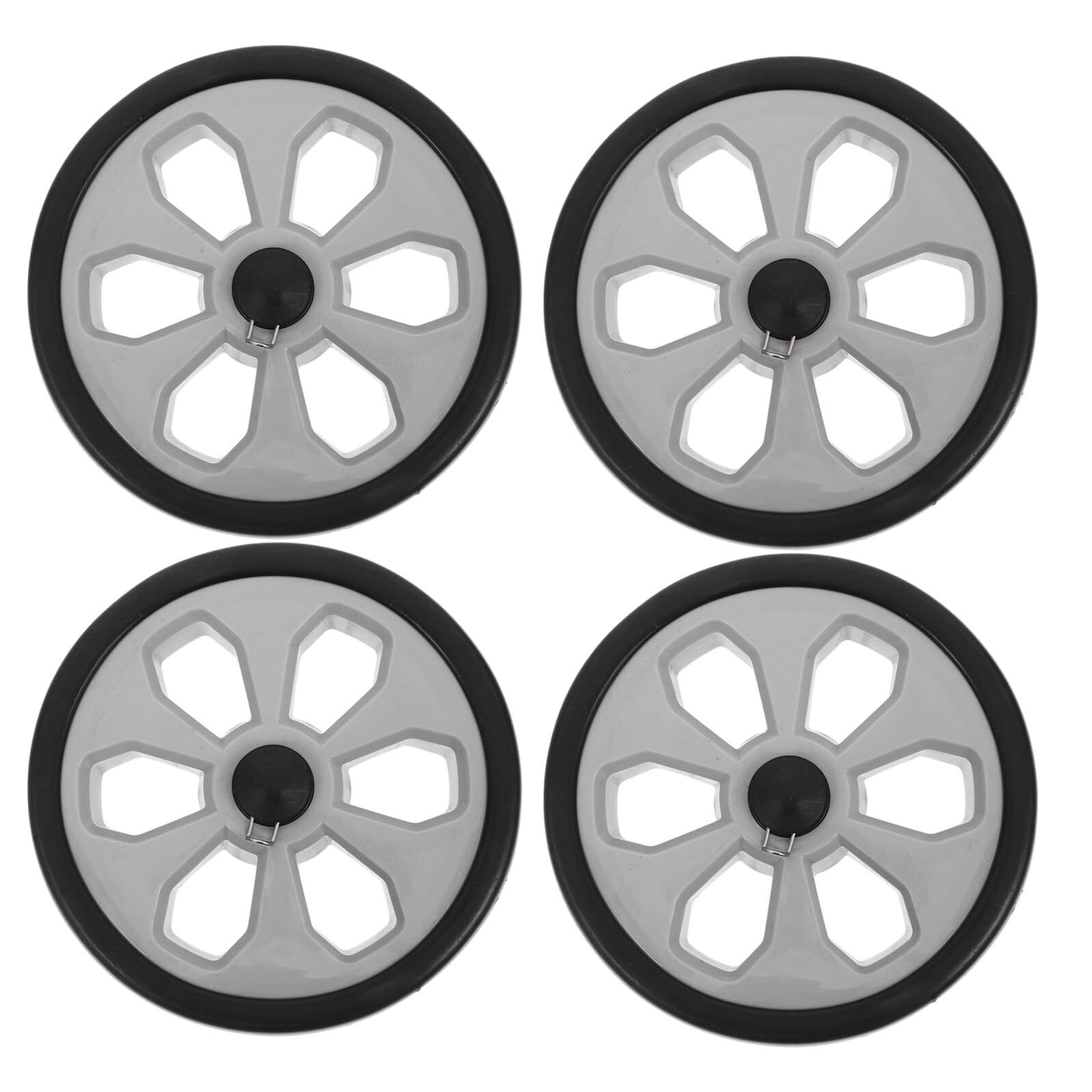 GYRAZXS 4pcs Heavy Duty Quiet Rolling Casters for Shopping Carts Grocery Trolleys Office Chairs - Durable Replacement Wheels & Repair Accessories