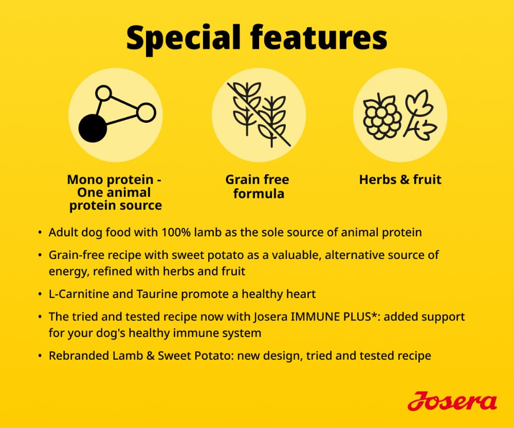 Josera Adult Lamb & Sweet Potato 12,5kg Trockenfutter für Hunde