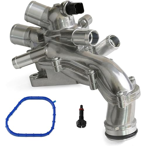 MITZONE Upgrade Aluminum Thermostat Housing compatible with 2007-2013 Mini Cooper Cooper S Countryman JCW 1.6L Replace 11537534521