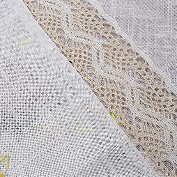 Tablecloths Handmade Simple Pastoral Style Wool Embroidery Flower Elegant Tablecloth Cotton Linen Hollow-out Lace TV Cabinet Kerchief Dinning Table Cover