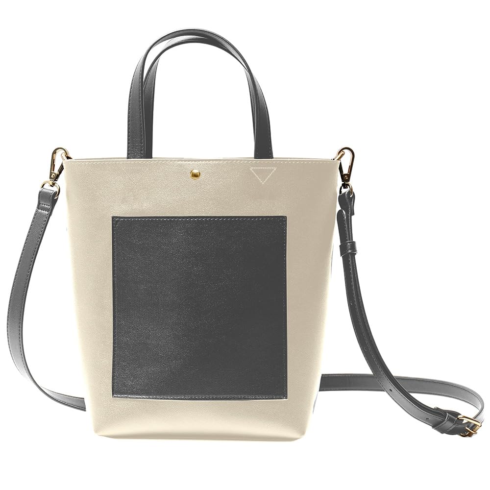 Amazon | [リネーム] フェイクレザートートバッグ、2way、縦長、マチ