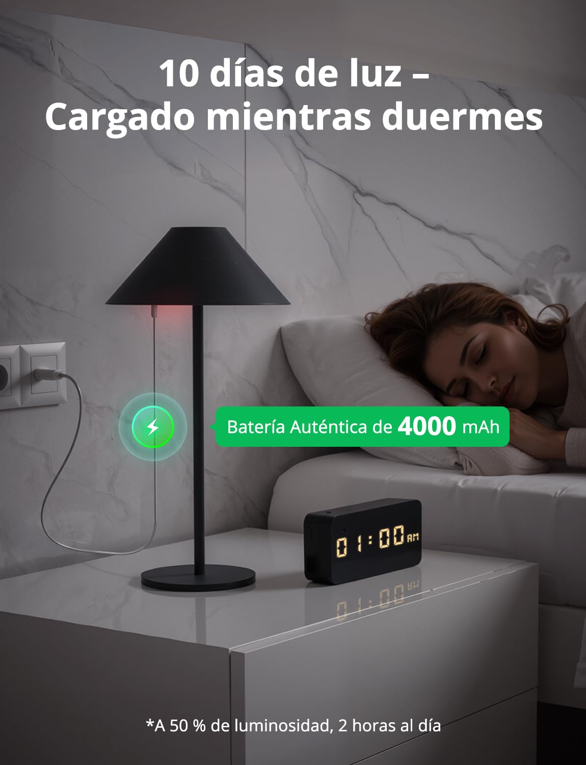 Bojim Lamparas de Mesita de Noche Mesa Sin Cable, Lámparas LED Recargable con USB Inalambrica, Lamps Luz Tactil Table de Bateria, Candeeiro para Exterior Portatil Interior, IP54, Metal, Gris
