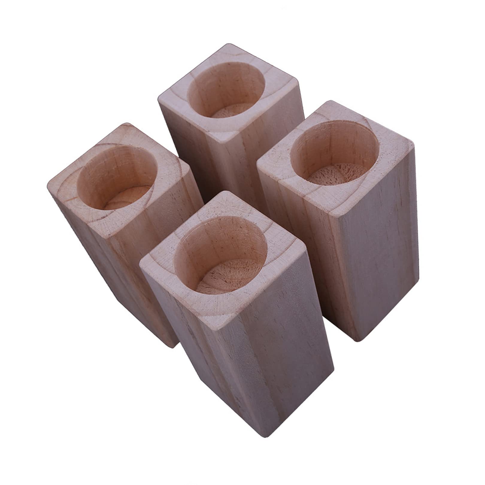 Zcru004 Height 15Cm Wood Furniture Raiser Furniture Heightener Bed Risers Table Riser Chair Sofa Riser Furniture Legs Home Feet Lifter,4 Pieces (5Cm)