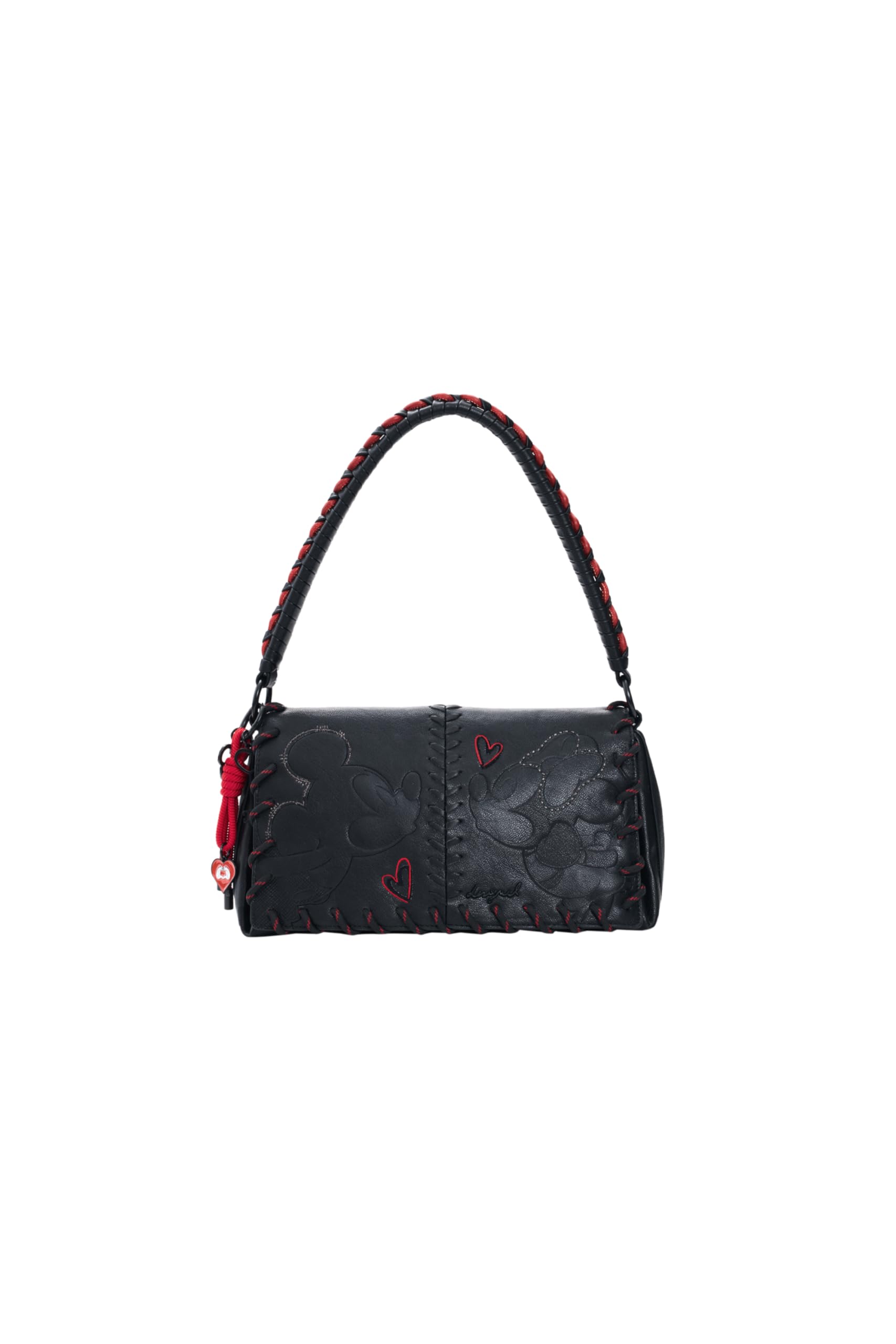 Desigual bolso de hombro bolso bandolera Mickey Kiss Naron Across Body Bag Black negro