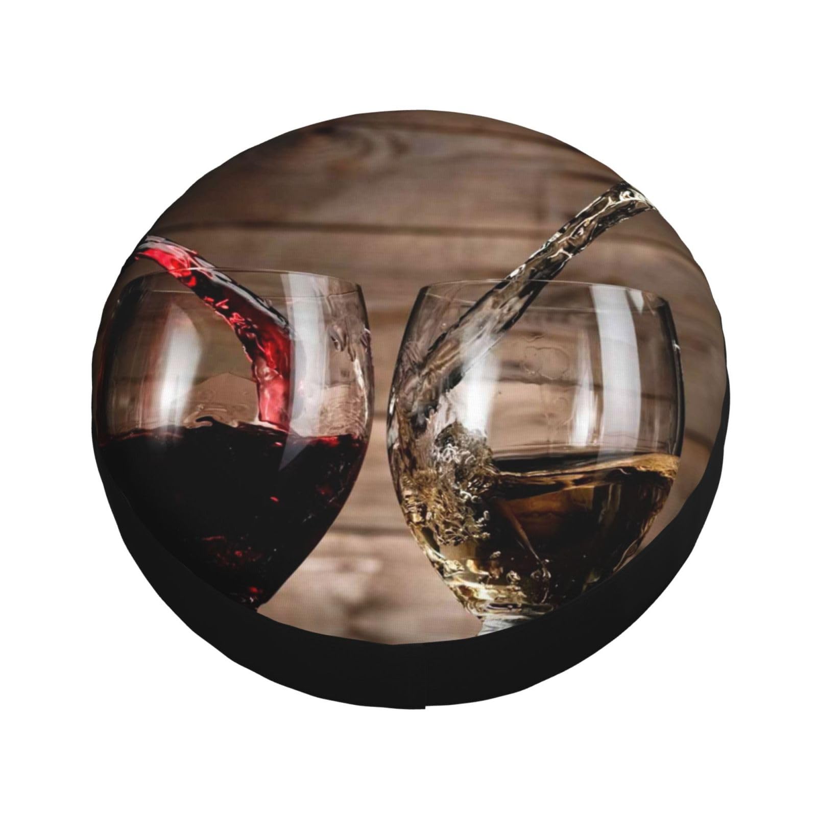 Art Rode Wijn Galsses & Druiven Print Bandenhoezen voor Aanhangwagens