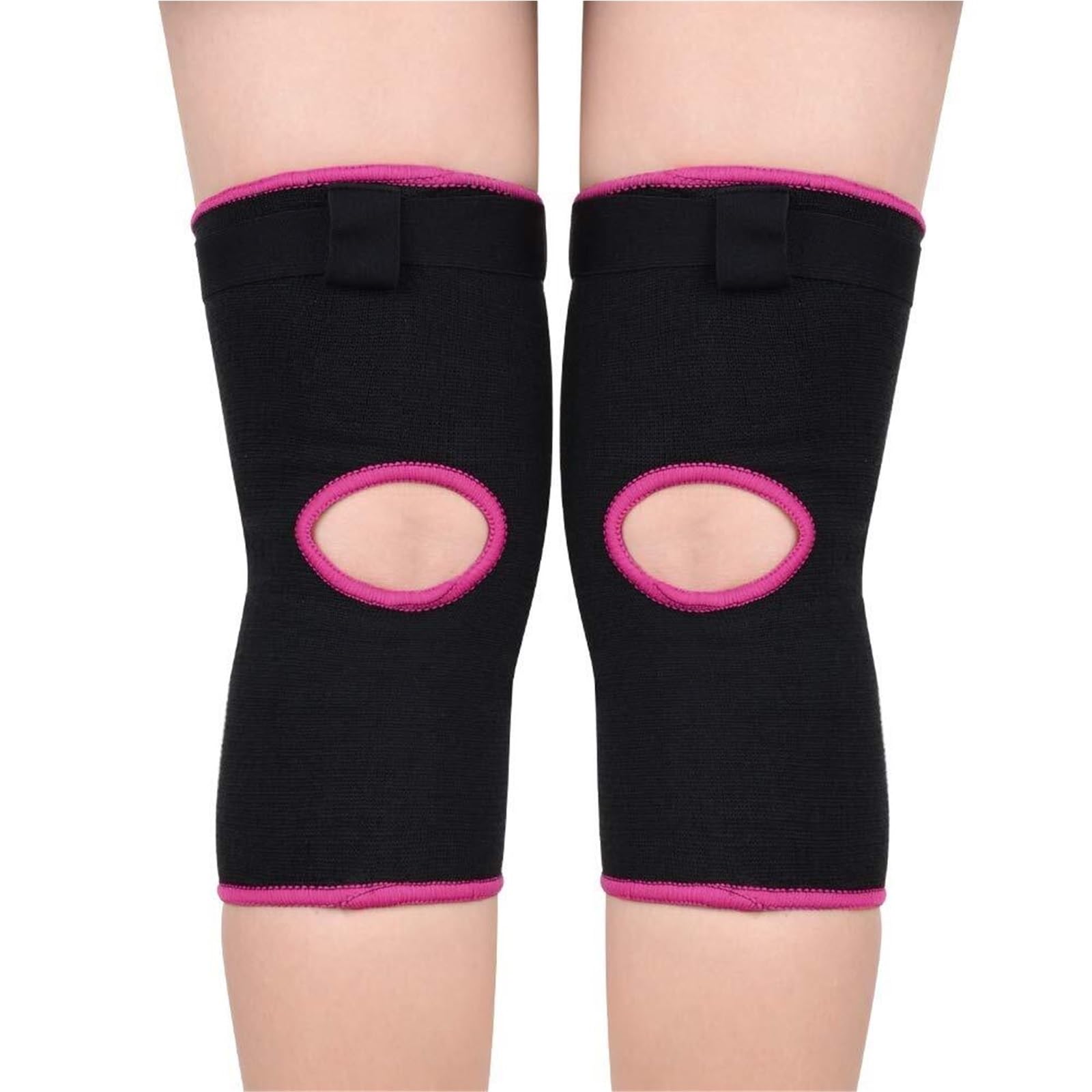 Rodillera Rodilleras con Esponja, Antideslizantes y anticolisión, adecuadas for Andar en Bicicleta y Correr Rodilleras Trabajo(Black-Knee Pads,Large)