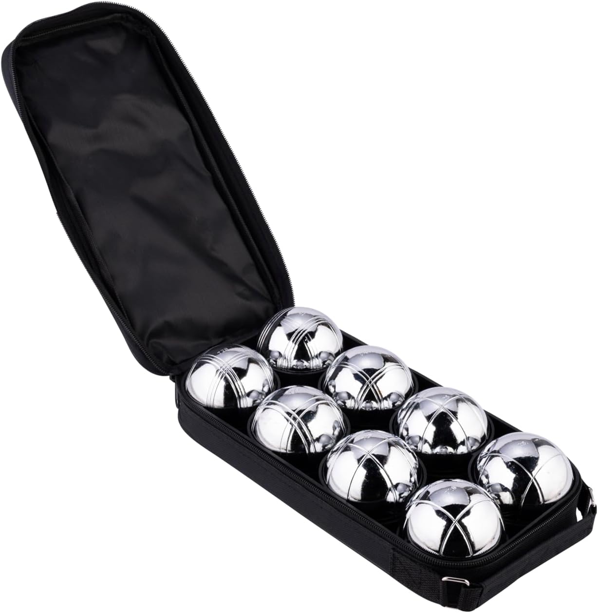 Weible Spiele Engelhart 8 Boules Set in Zip Bag/Petanque