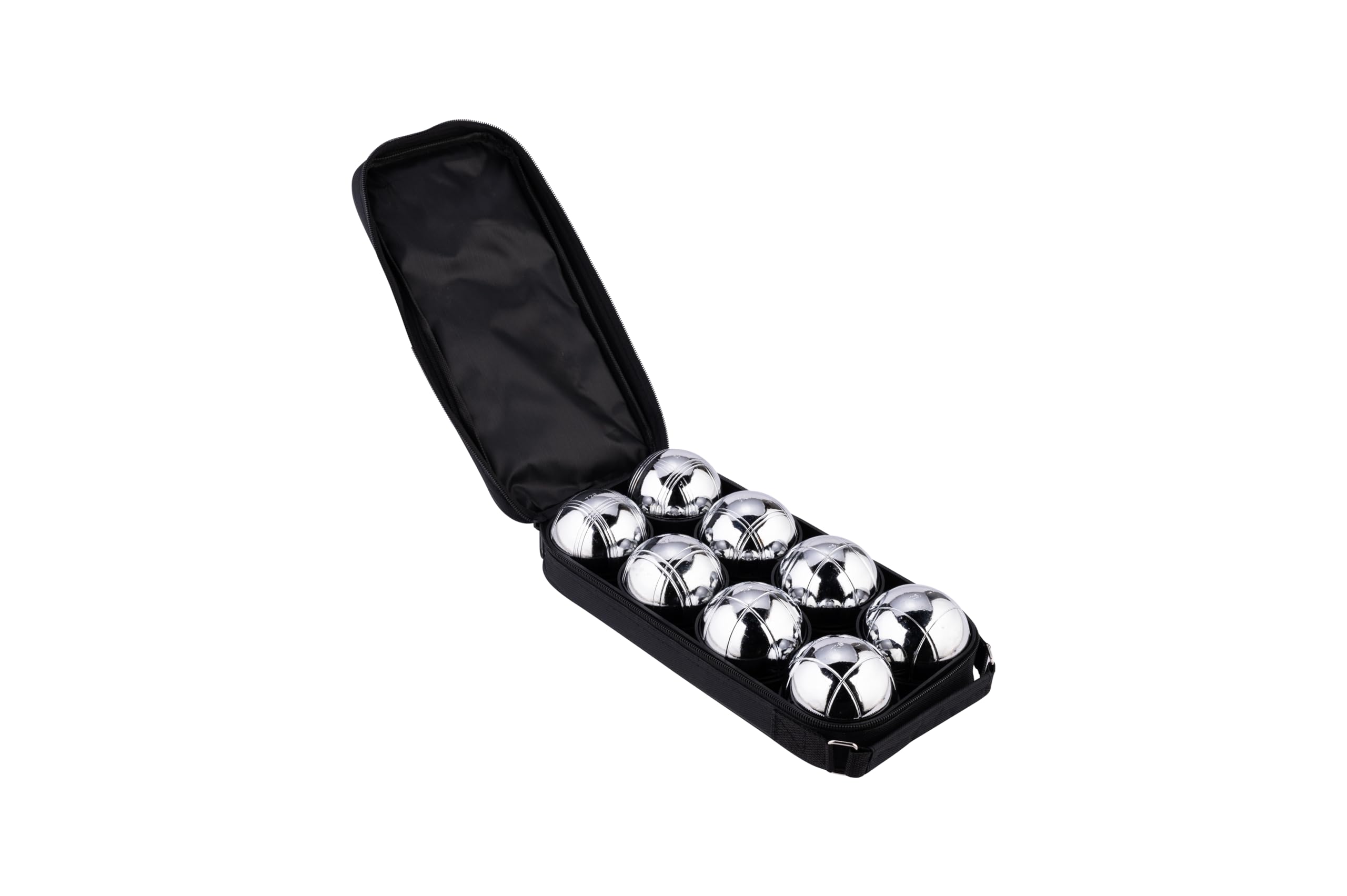 Engelhart Boules de Pétanque 8 Boules Sacoche Accessoires de Petanque - Boule Métal 74 mm 720 g - 2 Cochonnets Bois, Distance Mètre et Ramasse Boule Magnétique 2 à 4 Joueurs - Adulte Loisir 010203 | Jeu complet 8 boules pour 2 à 4 joueurs avec sacoche, co