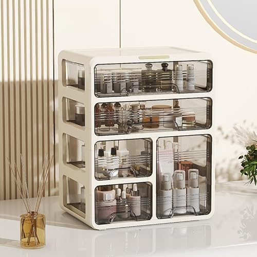 Pazzfre メイクブラシケース メイク 大容量 蓋付き 収納ボックス メイクボックス メイクブラシホルダー 化粧ブラシ収納 透明 仕切り 防湿 F 防塵 省スペース 小物入れ おしゃれ 可愛い 化粧ブラシ 口紅 化粧道具入れ コスメ収納 プレゼント (