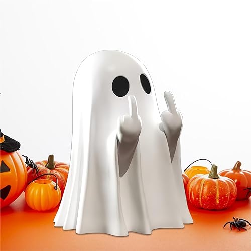 Halloween Ghost Figurine - Spooky Resin Ghost Statue - Cute