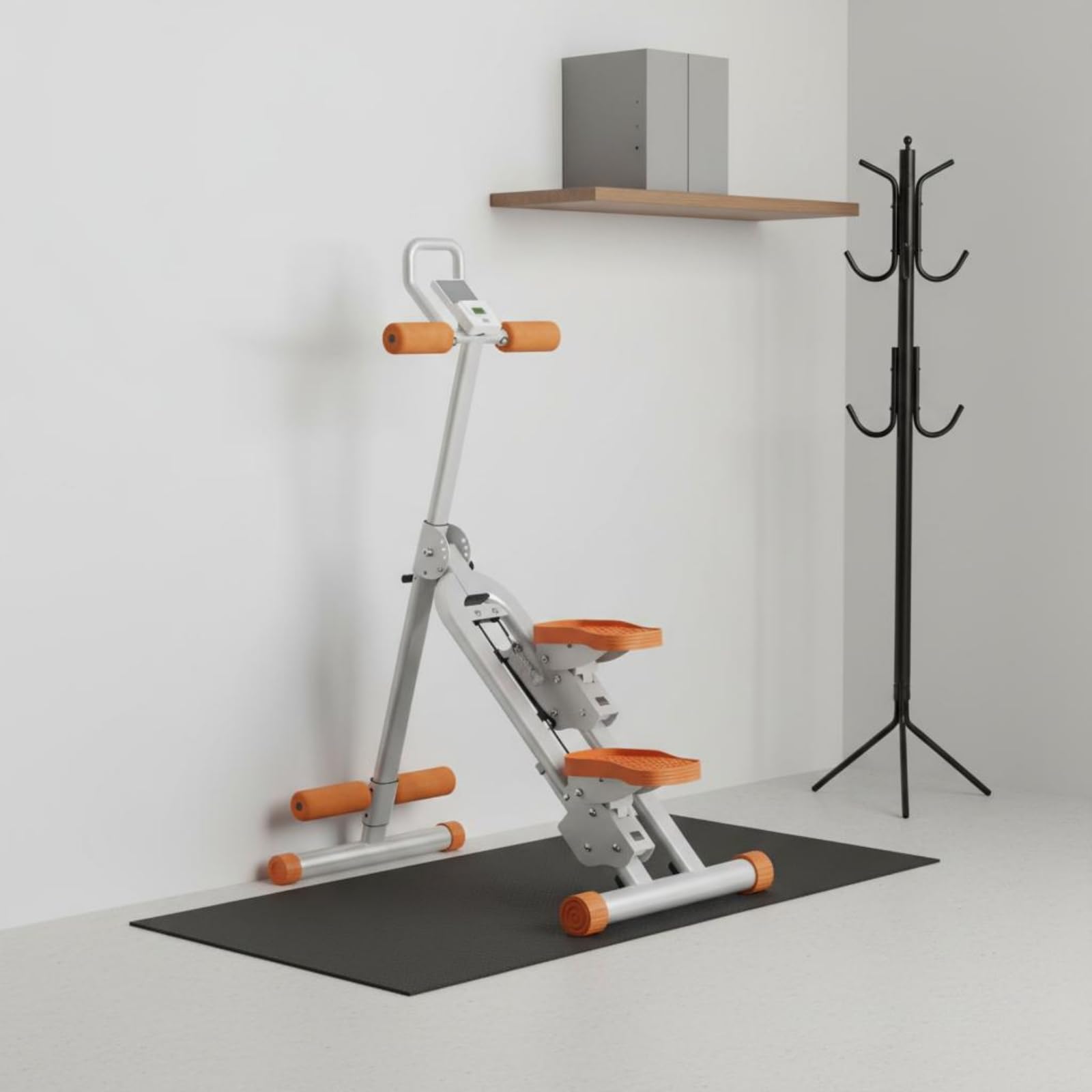 harayaa Stepper Pieghevole Attrezzo Fitness Climber Cardio Allenamento Gambe Verticale Regolabile 5 Livelli Telaio Rinforzato Compatto Adatto per Casa Palestra in Casa Spazi Condivisi