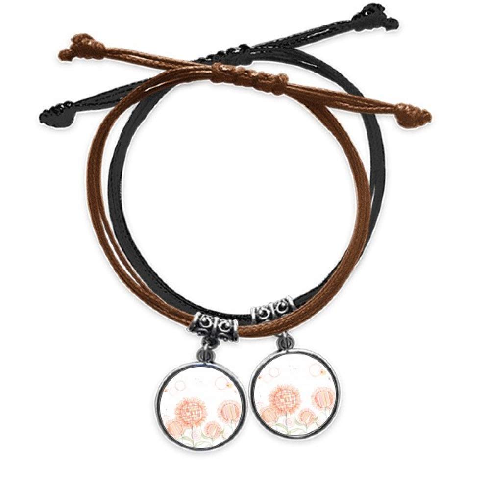 Bracelet Cuir Double Peint à la Main Abeilles et Tournesol DIYthinker de Luxe - 5