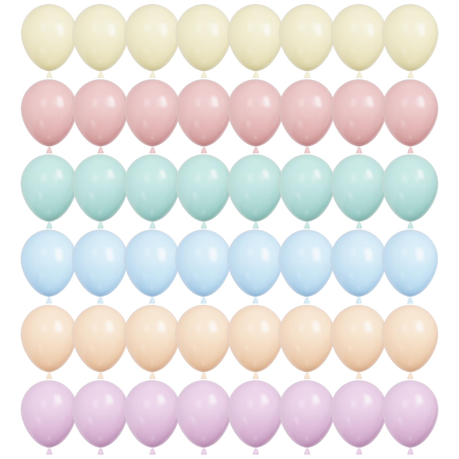 Pastel Balloons Macaron 12 Inch Pink Blue Green Purple Orange Yellow Latex Balloon Multicolor Pastel Rainbow Colorful Party Balloon for Birthday Baby Shower Bridal Shower Wedding Party Decorations