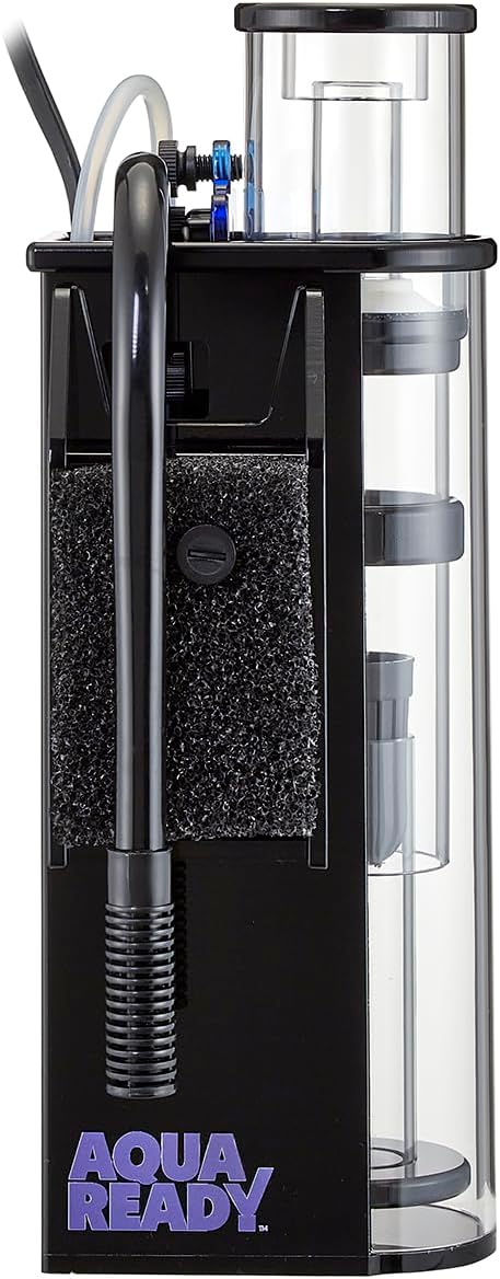 Nano Hang On Back Protein Skimmer for Saltwater Aquariums Bullet-1, Up to 30 Gallon Filtration, Hang On External, Adjustable, Ultra Quiet Pump, Compact Design