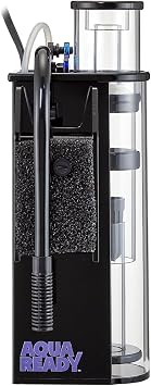 AquaReady Nano Hang On Back Protein Skimmer for Saltwater Aquariums Bullet-1, Up to 30 Gallon Filtration, Hang On External, Adjustable, Ultra Quiet Pump, Compact Design