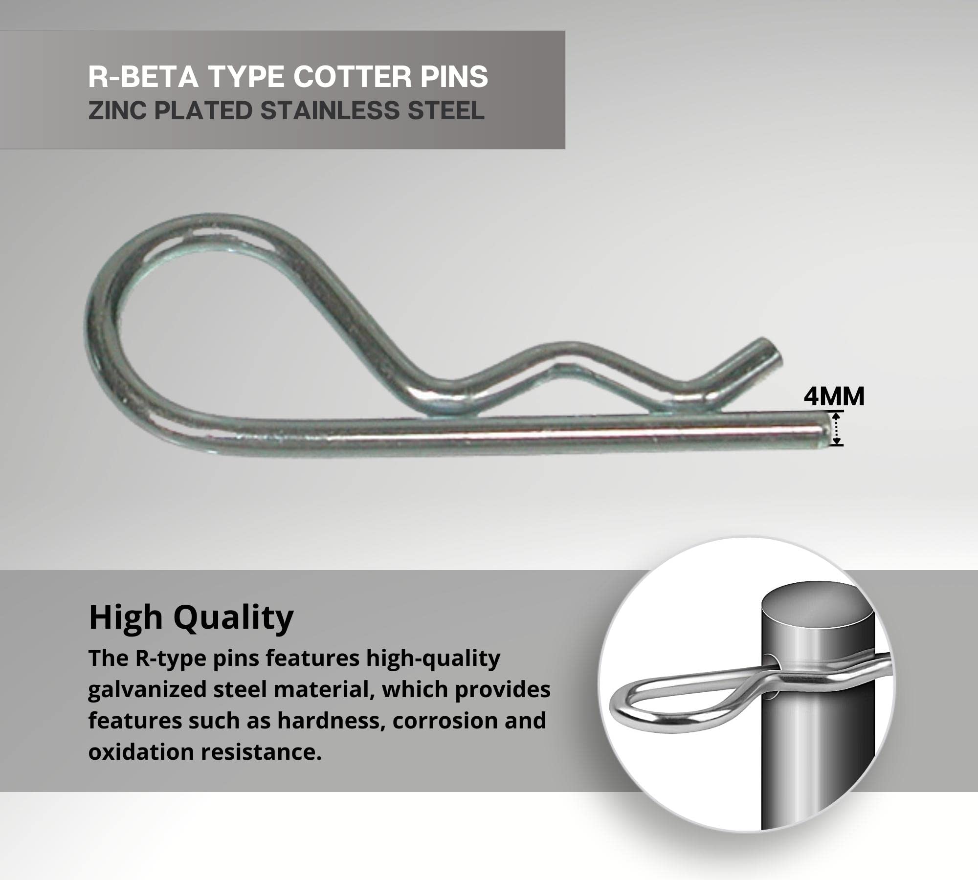 Coppiglia R 4mm 50 Pz Acciaio Galvanizzato per Trattori Agricoli