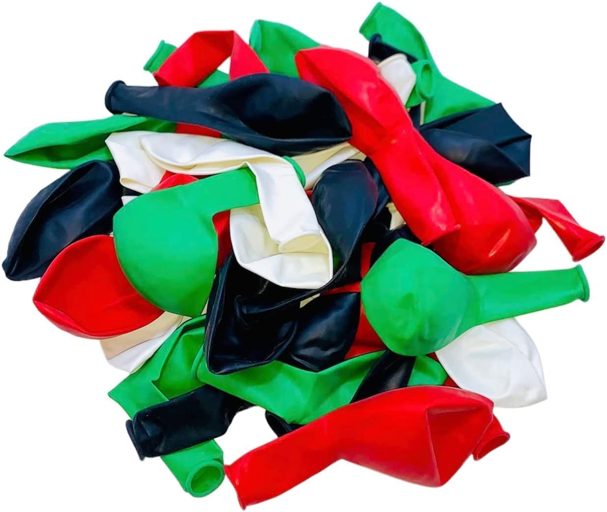 National Balloon,MJ Creations Presents 4 national flag color plain Balloons, Use for Indoor And Outdoor,Emirati National Day Party Decoration Balloons,105 Pcs with 3 Sticker UAE Flag badges
