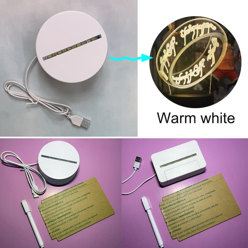 Night Lights Note Board Creative Led Night Light USB Message Board Holiday Light with Pen Gift for Children Girlfriend Decoration Night Lamp (Emitting Color : Blank Board-1 Pen) (A)