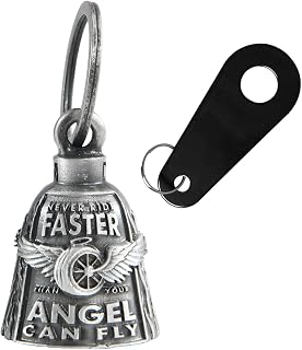 Colorful Motorcycle Bell with Hanger for Biker, Good Luck Biker Bells & Motorcycle Accessories, Key Chain for Luck